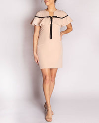 Camilyn Beth - Ruffle Shoulder Palais Dress