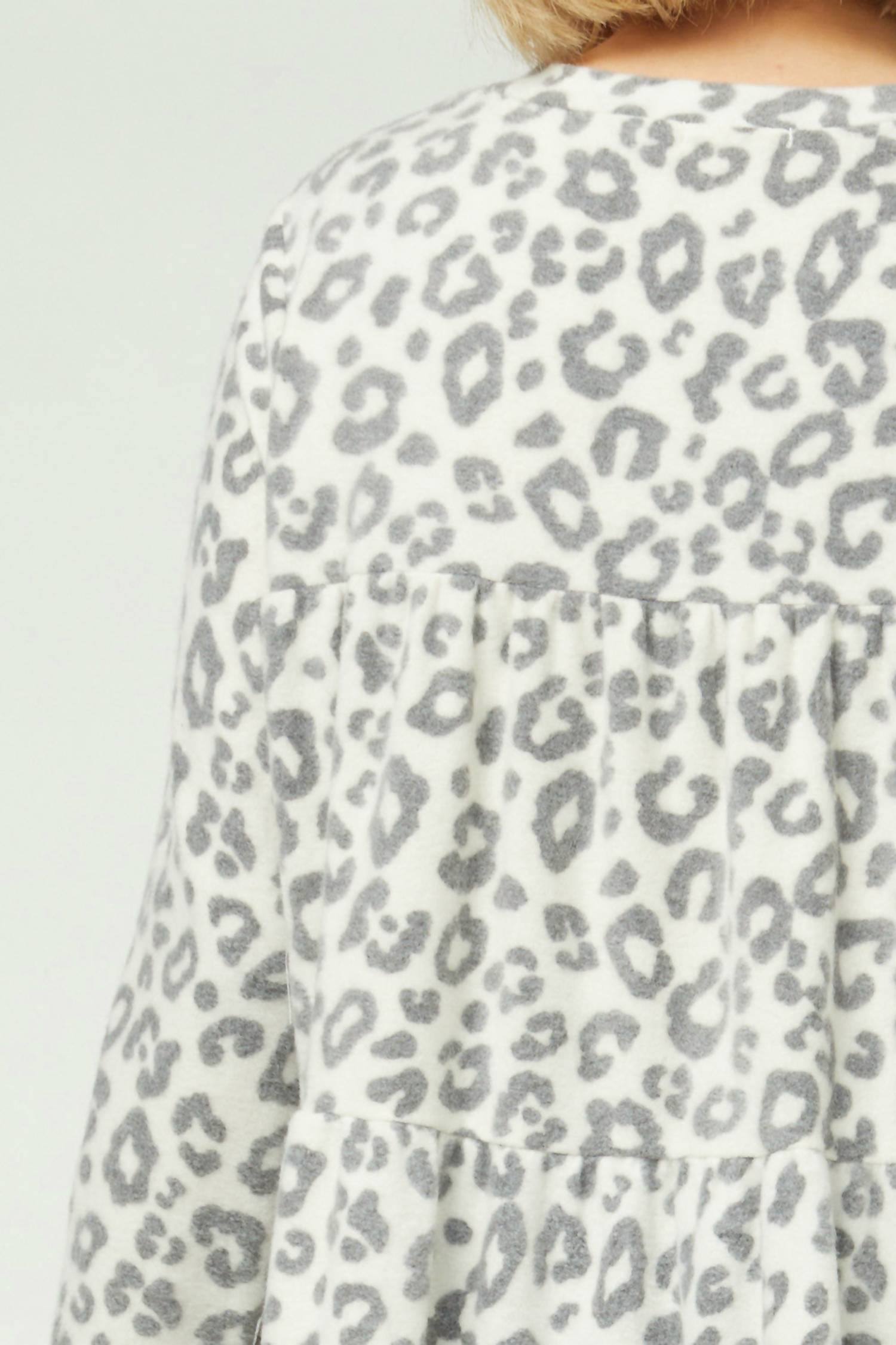 Entro - Animal Print Tiered Top