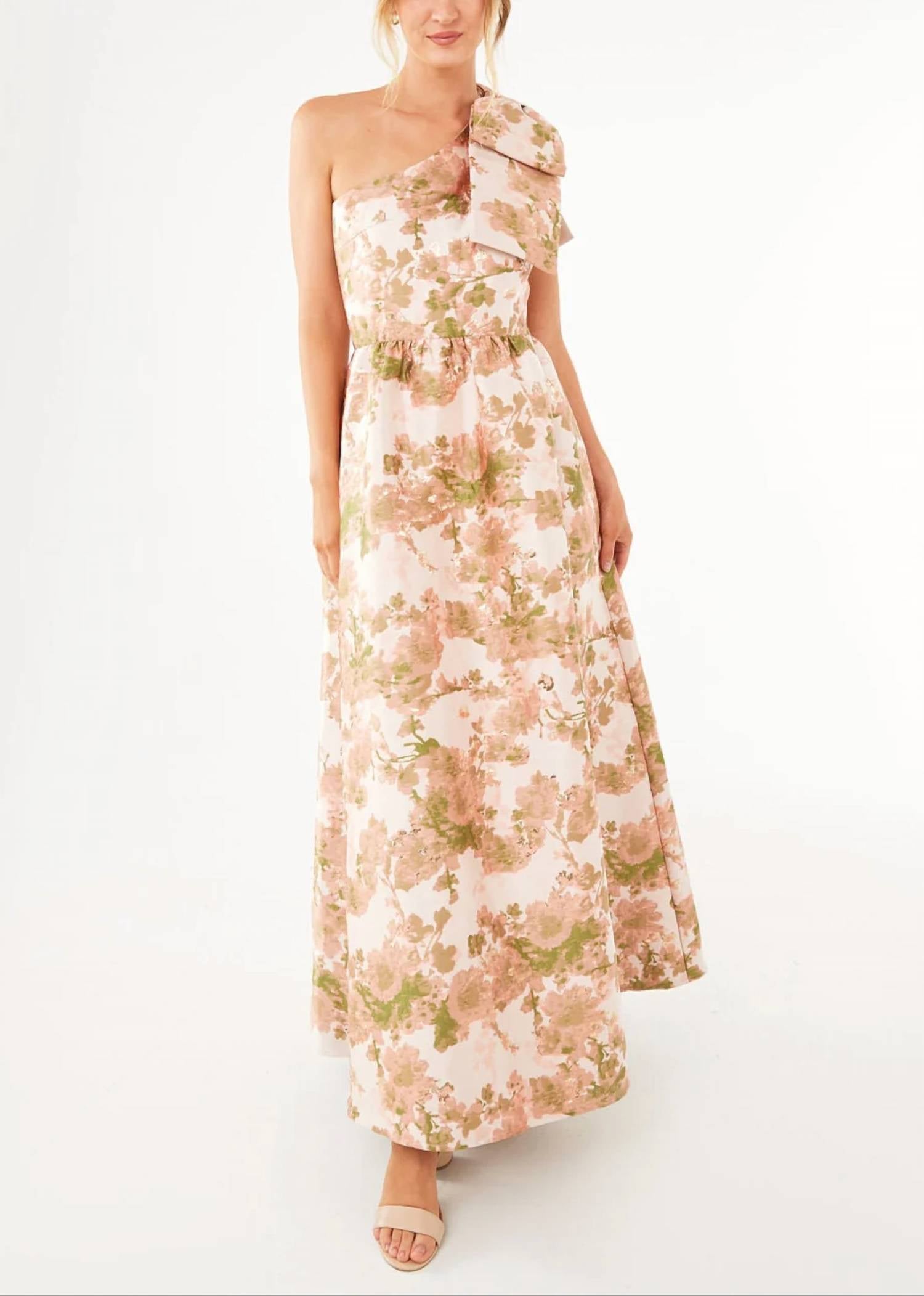 Abbey Glass - Caroline Baby's Breath Jacquard Gown
