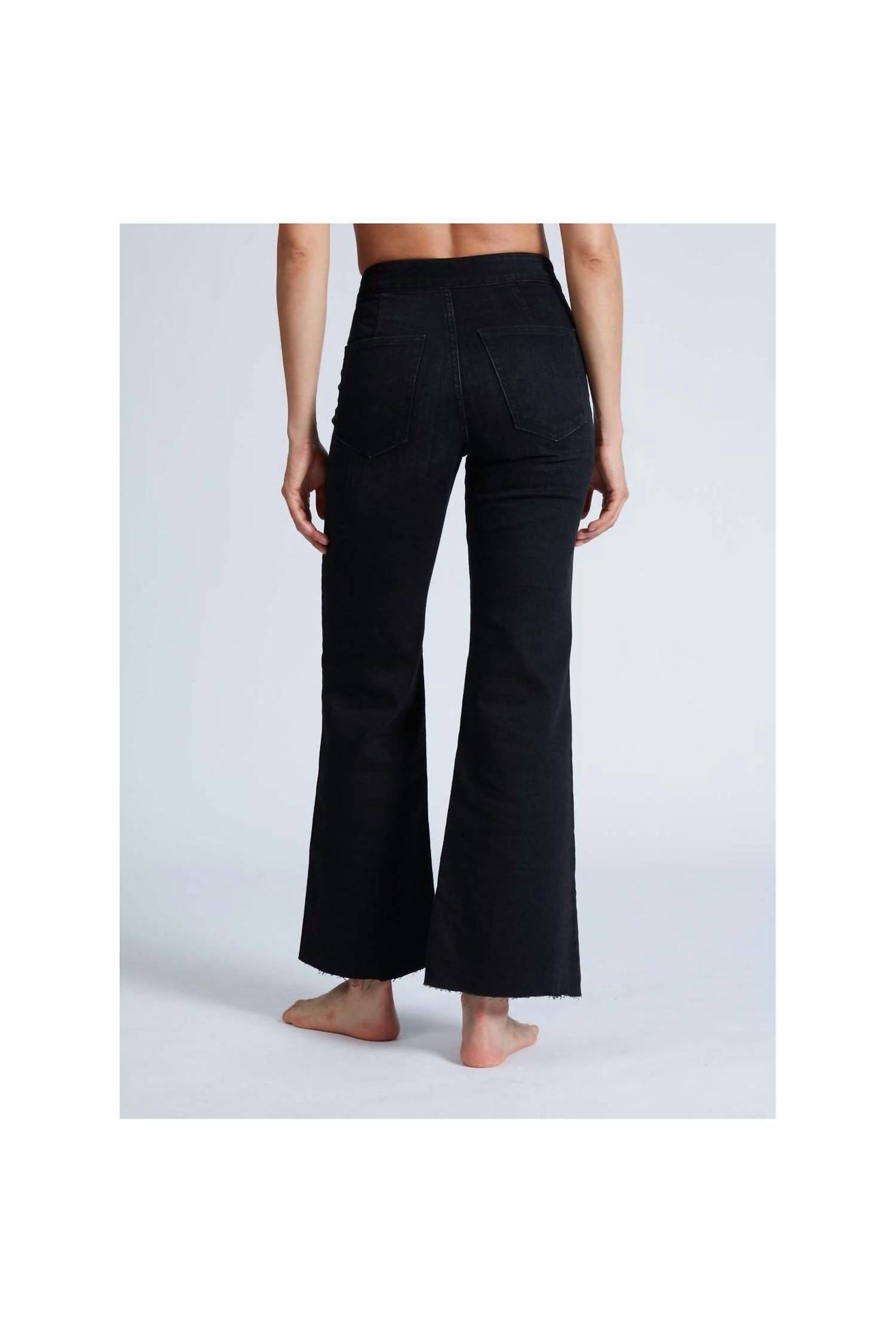 ASKK NY Crop Brighton Wide Leg Pants in rock - women's pants - alternate view