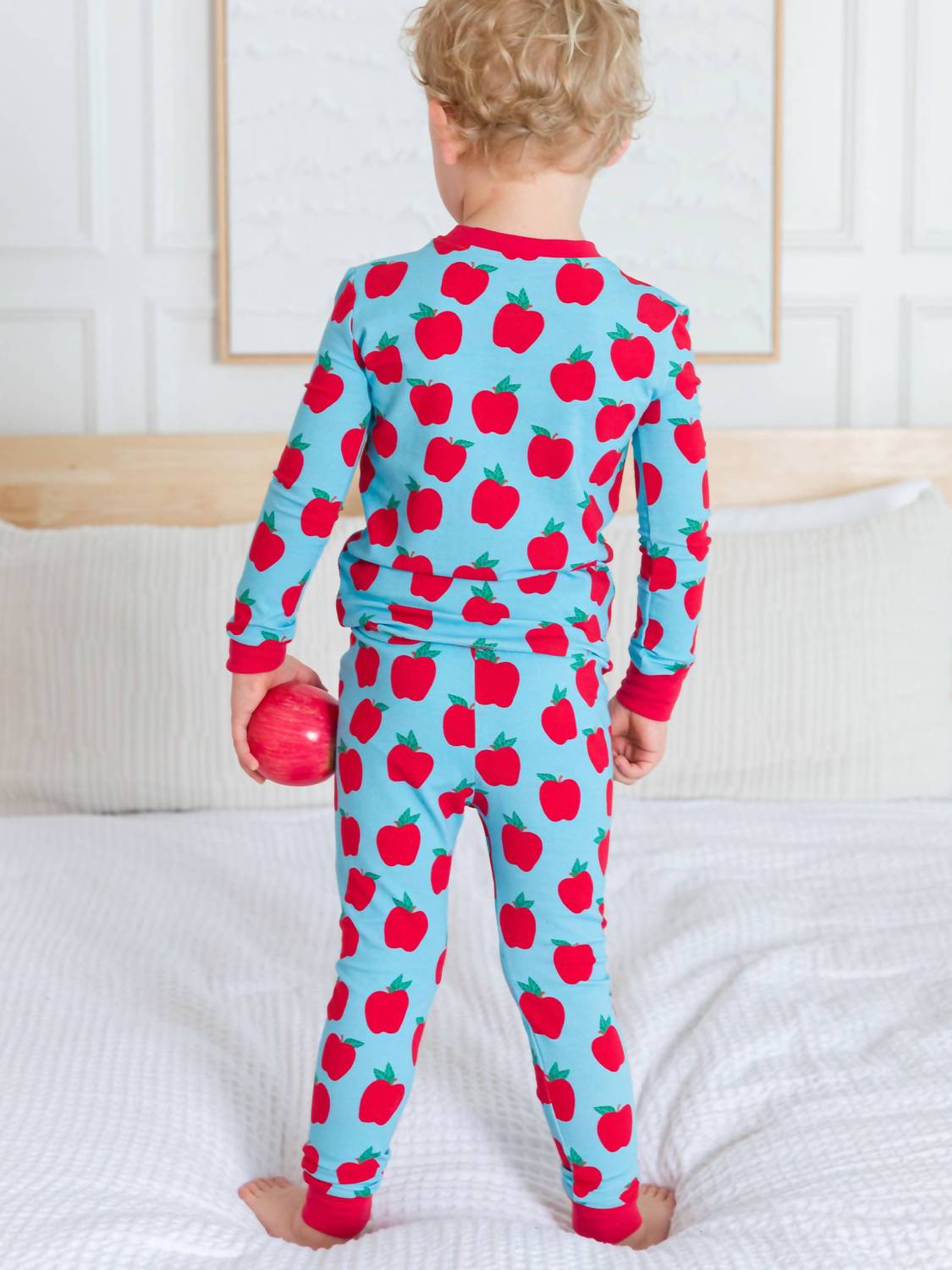 Rufflebutts - Boys Apple Of My Eye Long Sleeve Pajama Set