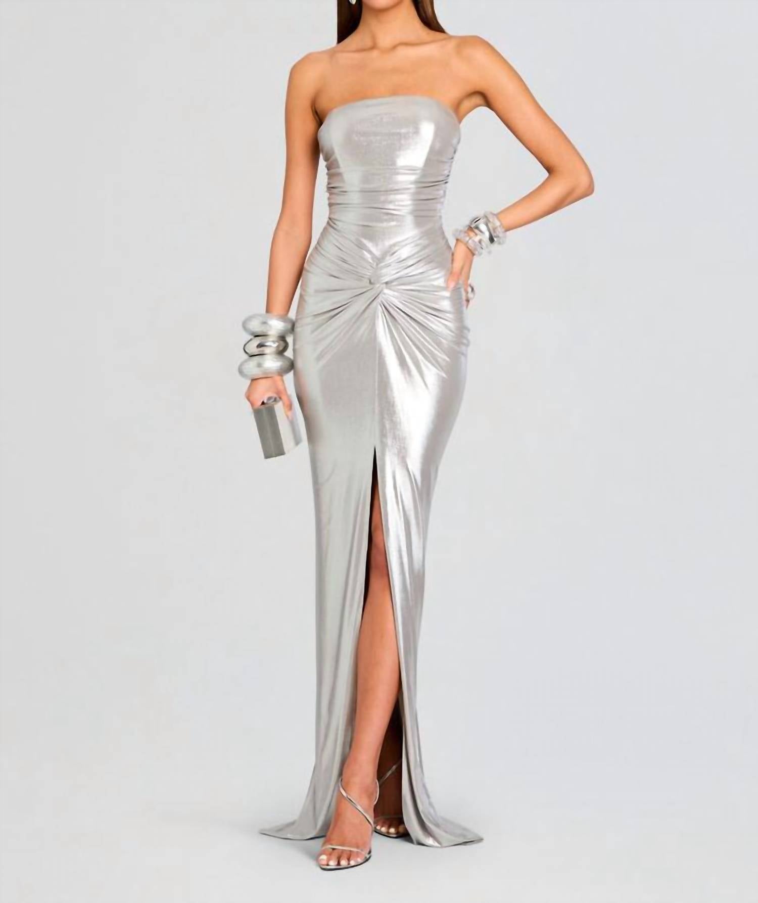 RETROFETE Maytal Dress in silver cloud - women's dress