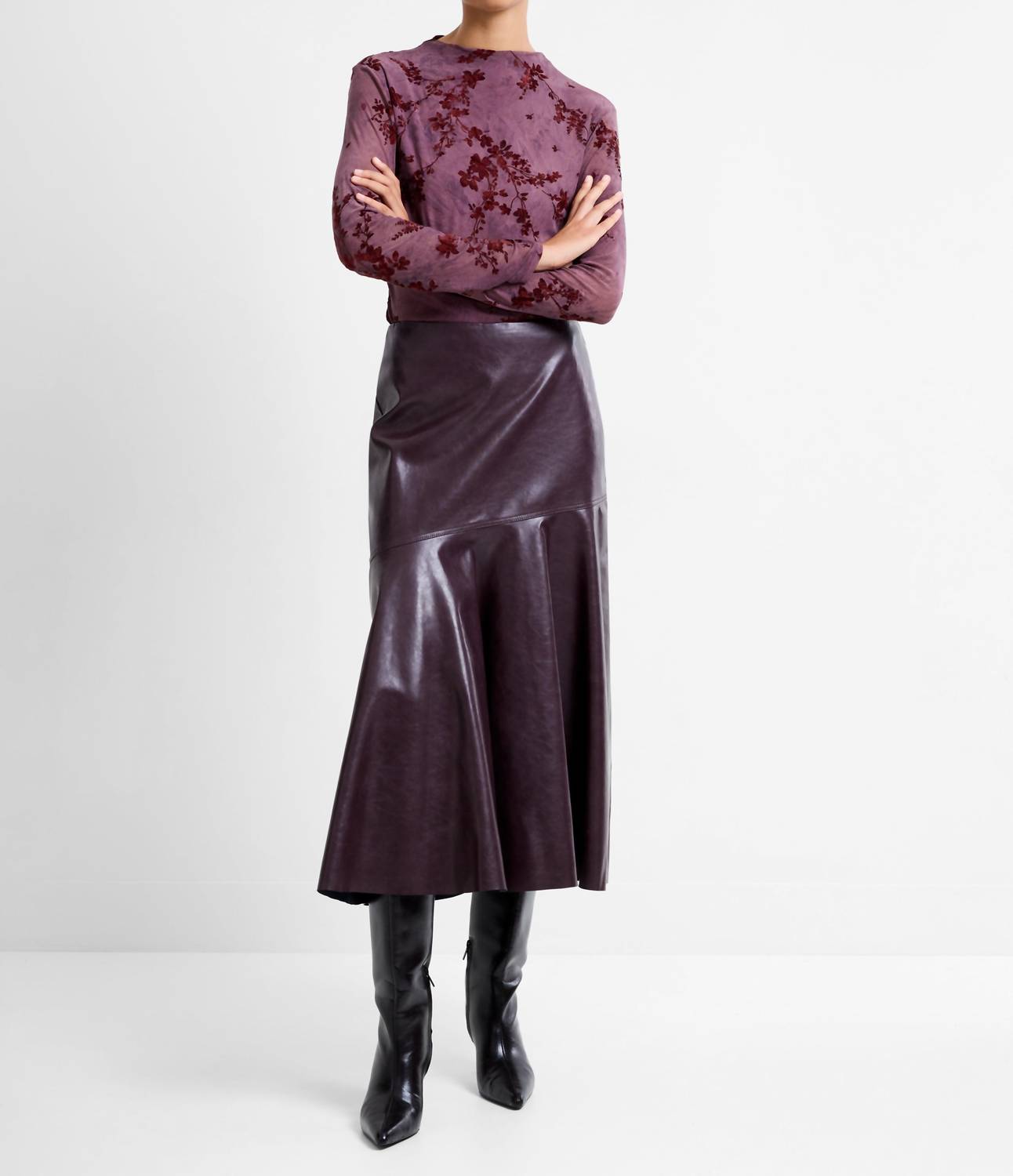 French Connection - Kayleigh Fluted Midi Skirt