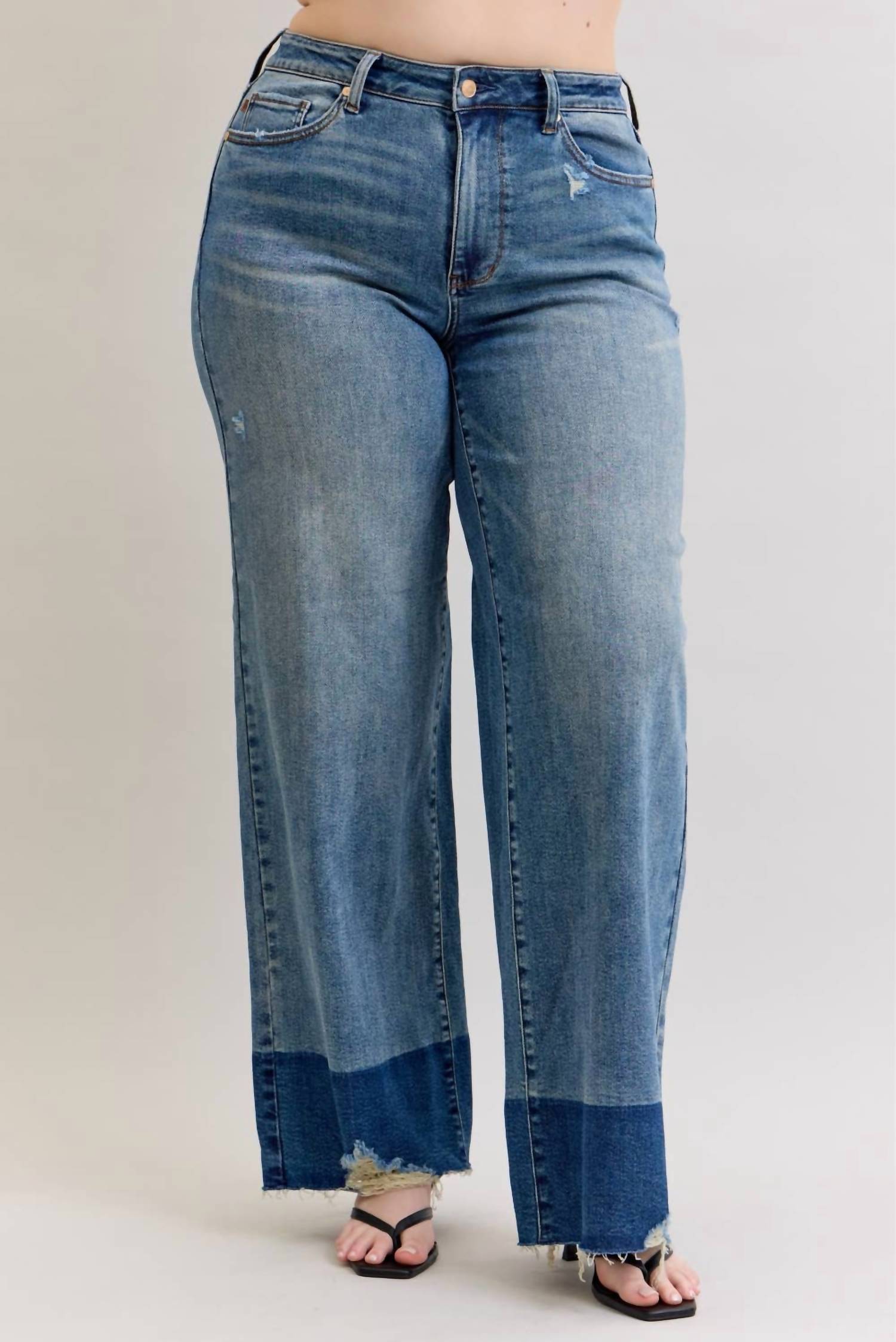 Judy Blue - High Waist Column Straight Leg Jeans - Plus