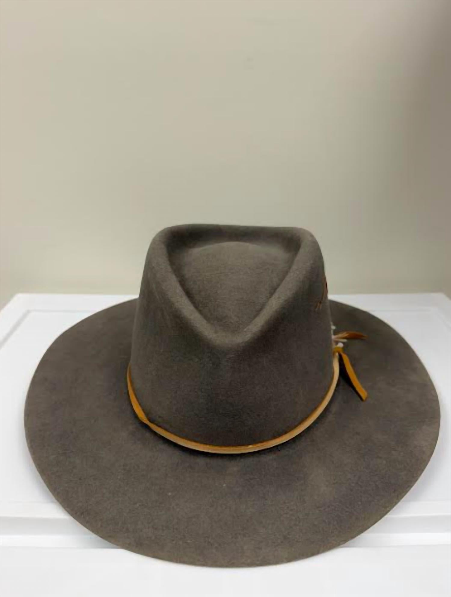 Jw Bennett - Unisex Western 50x Teardrop Flat Brim Hat