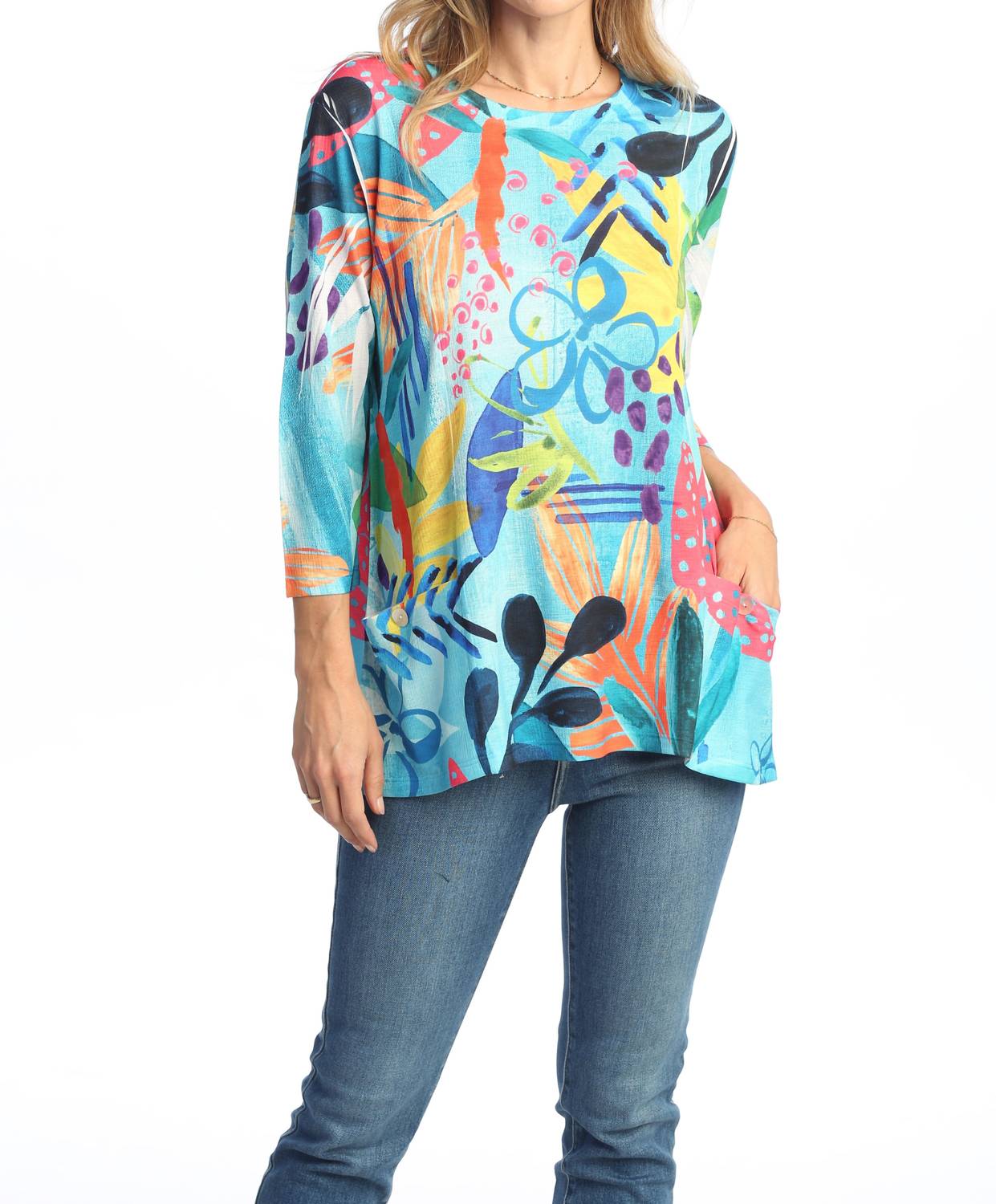 Jess & Jane - La Palma Patch Pocket Top - Plus