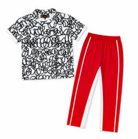The Athletic Side Of Us - Graffiti Print Shirt & Pant Set – Organic Cotton Street Art Two-piece
