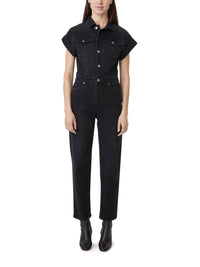 Habitual - Rolled Sleeve Denim Jumpsuit