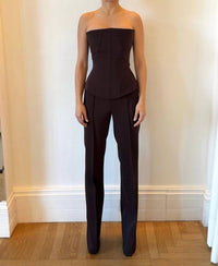 Elif Paris Straight Fit Trousers in black - women's pants - alternate view