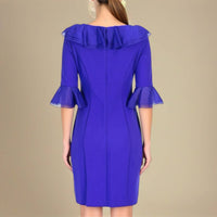 Nue By Shani - Built In Shapewear Ruffle Pencil Dress