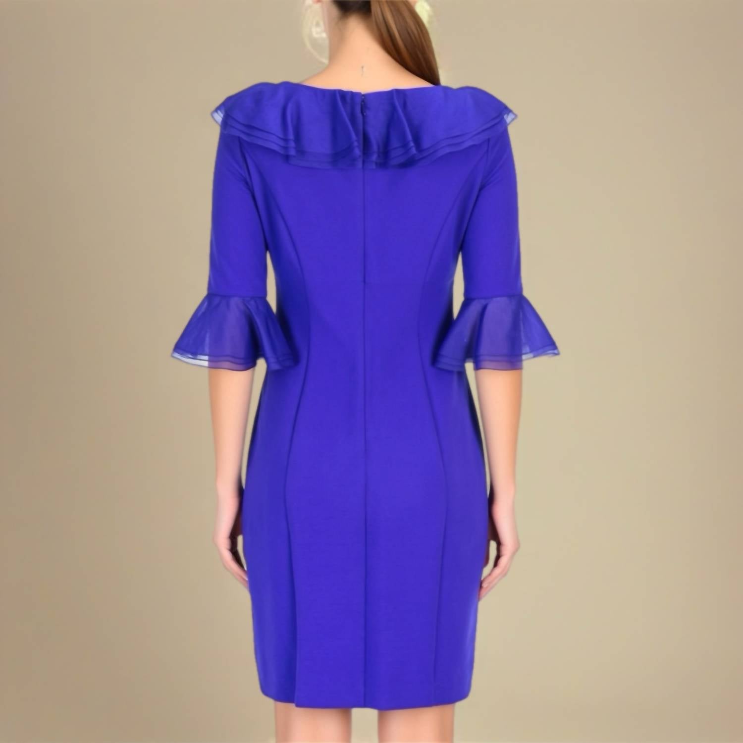 Nue By Shani - Built In Shapewear Ruffle Pencil Dress