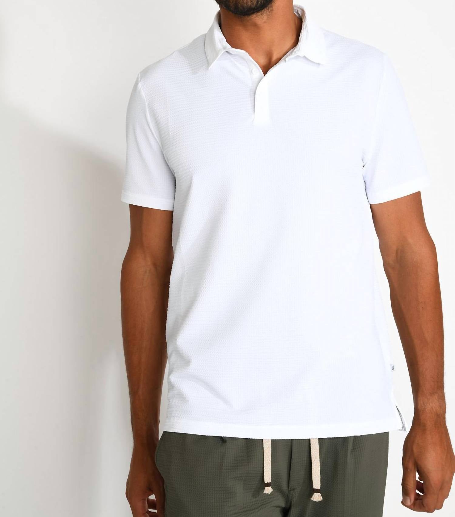 Cala 1789 - Vasco Trieste Embossed Fabric Polo Shirt