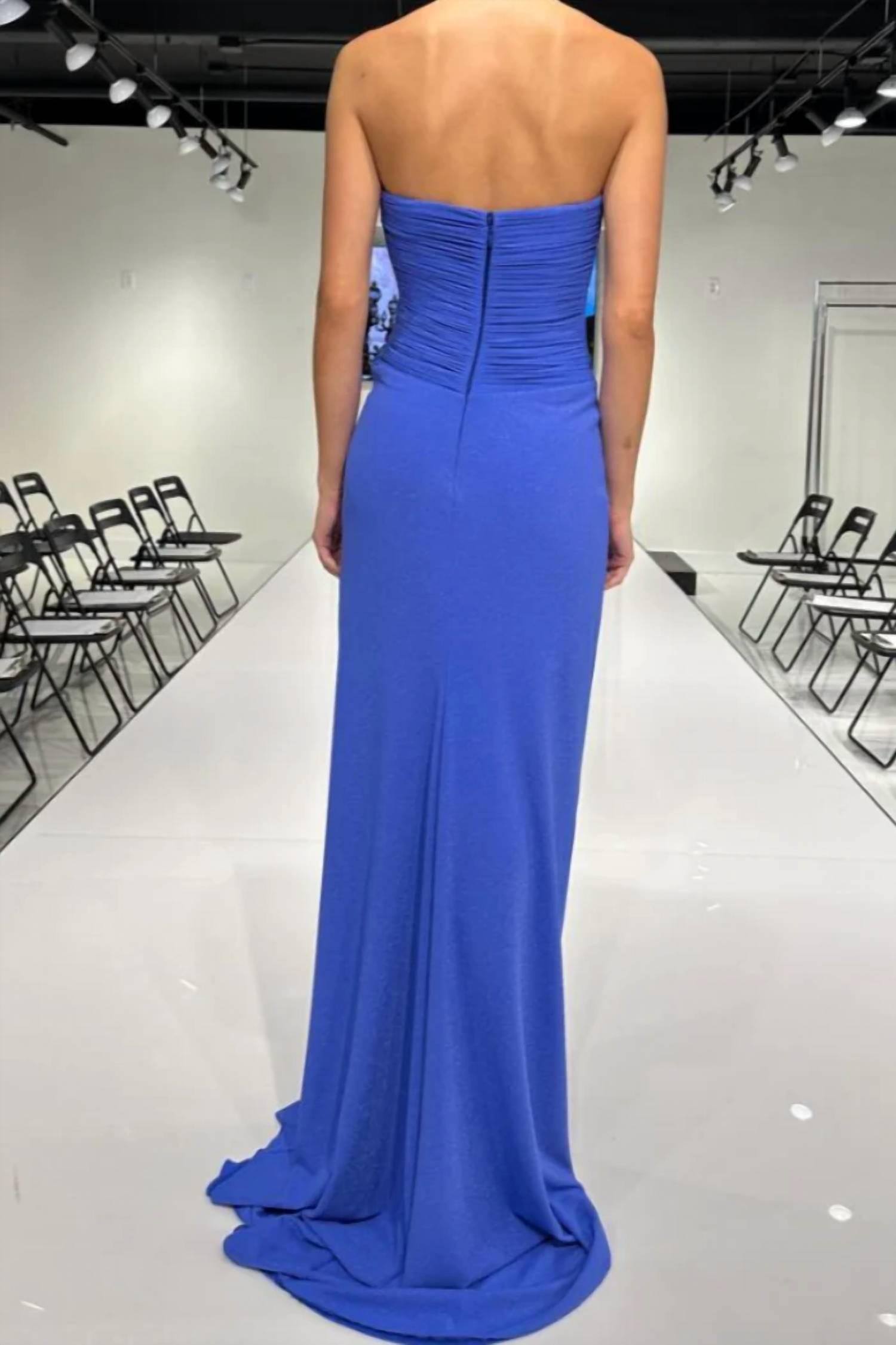 Tarik Ediz - Sara Strapless Jersey Fitted Long Gown