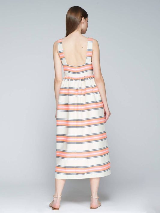 Vilagallo - Sleeveless Stripe Print Midi Dress