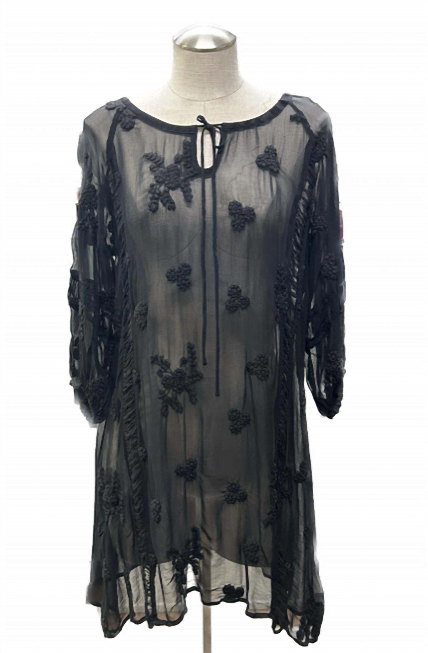 TONAL EMBROIDERY DRESS