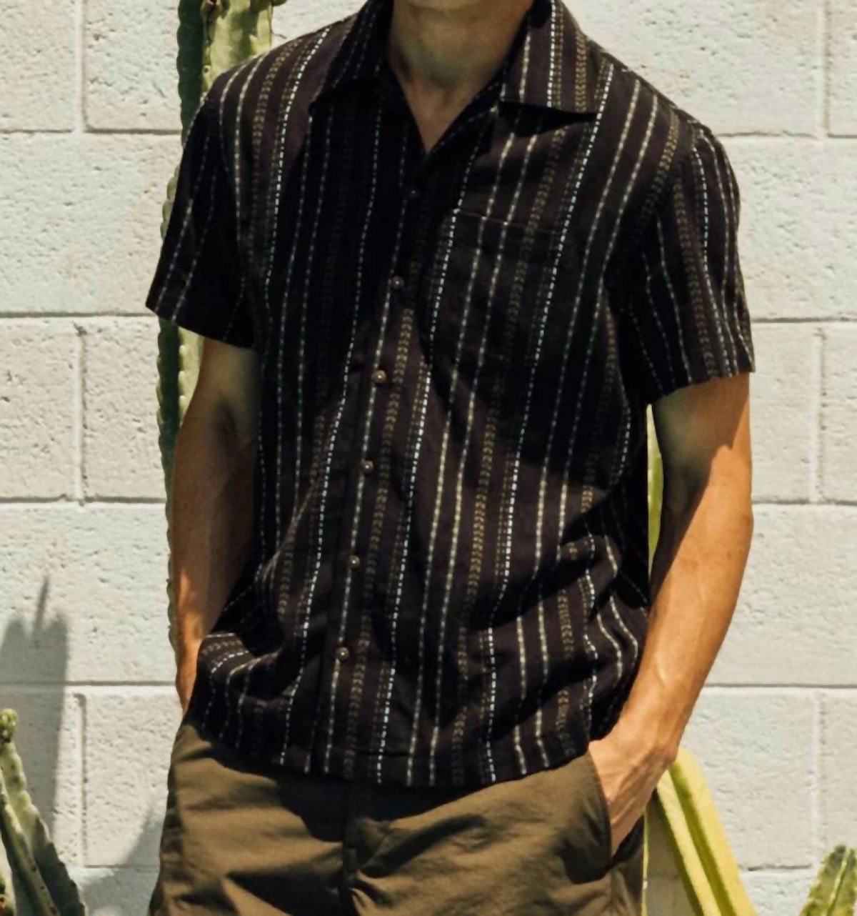 Hiroshi Kato - Wrench Gauze Dobby Stripe Shirt