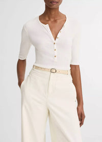 Vince - Ribbed Henley Top