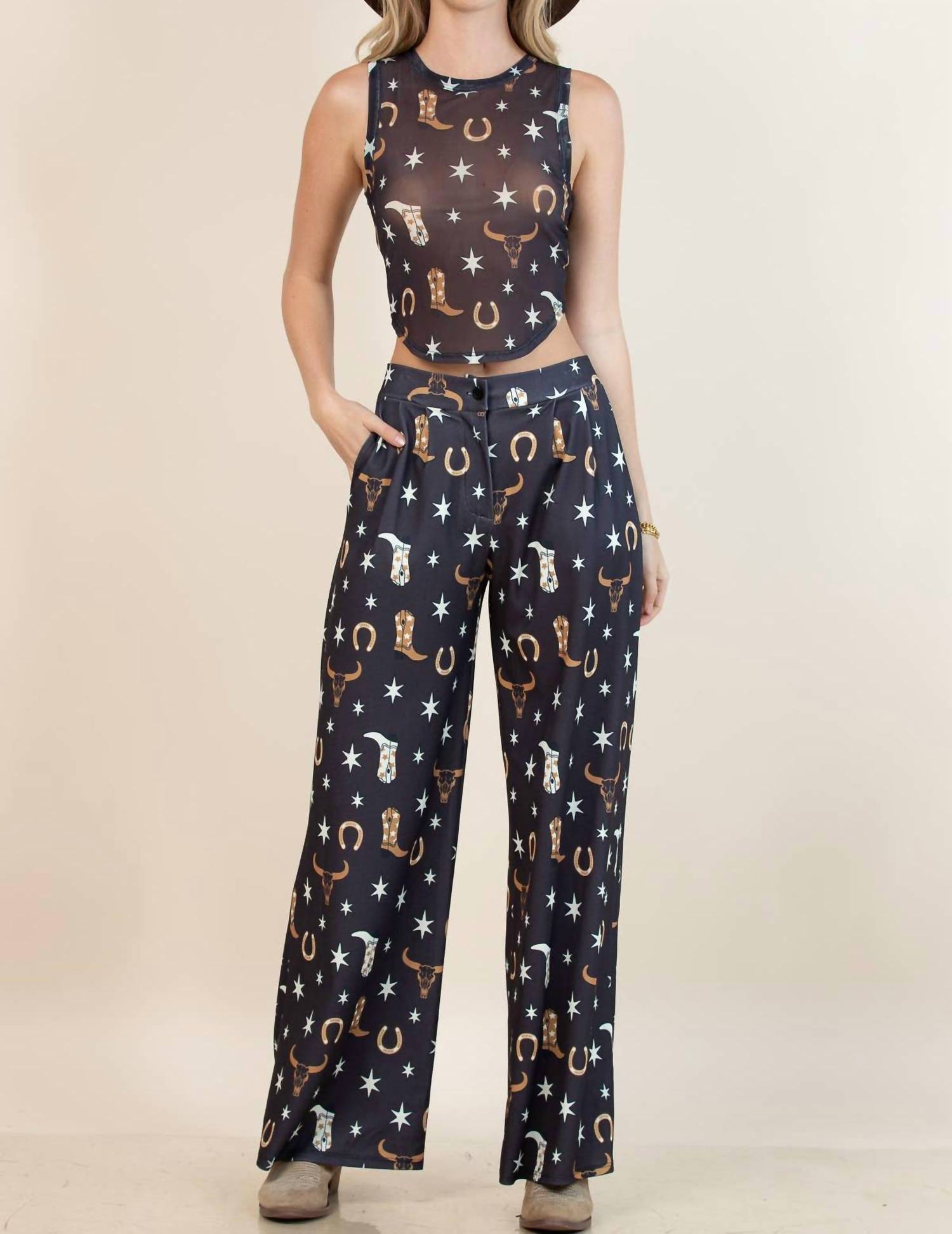 Nylon Apparel - Women's Lucky Cowgirl Mesh Top