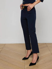 L'Agence Ketra Bootcut Trousers in midnight - women's pants - detail view