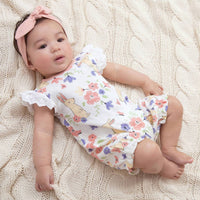 Tesa Babe "Lucy Bow" Headband for Baby Girls in coral - kids' accessory - alternate view