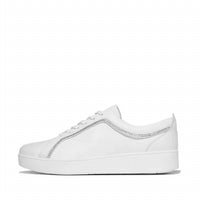 Fitflop - Women's Rally Crystal-trim Leather Sneakers