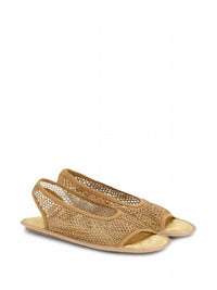 Salvatore Ferragamo Women's Anio Nomadic Stories Slingback Sandals in beige khaki - women's sandal - detail view