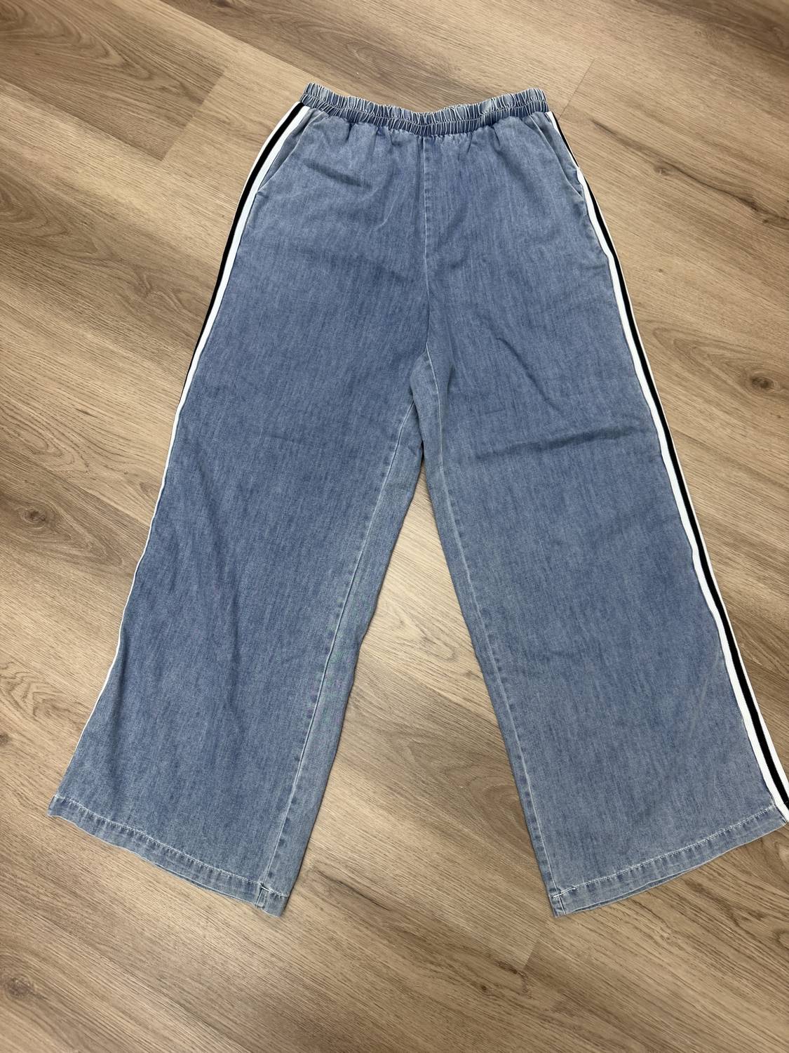 Jodifl - Women's Pull On Side Stripe Pants