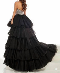 Rachel Allan - Strapless Hi-lo Gown