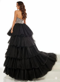 Rachel Allan - Strapless Hi-lo Gown