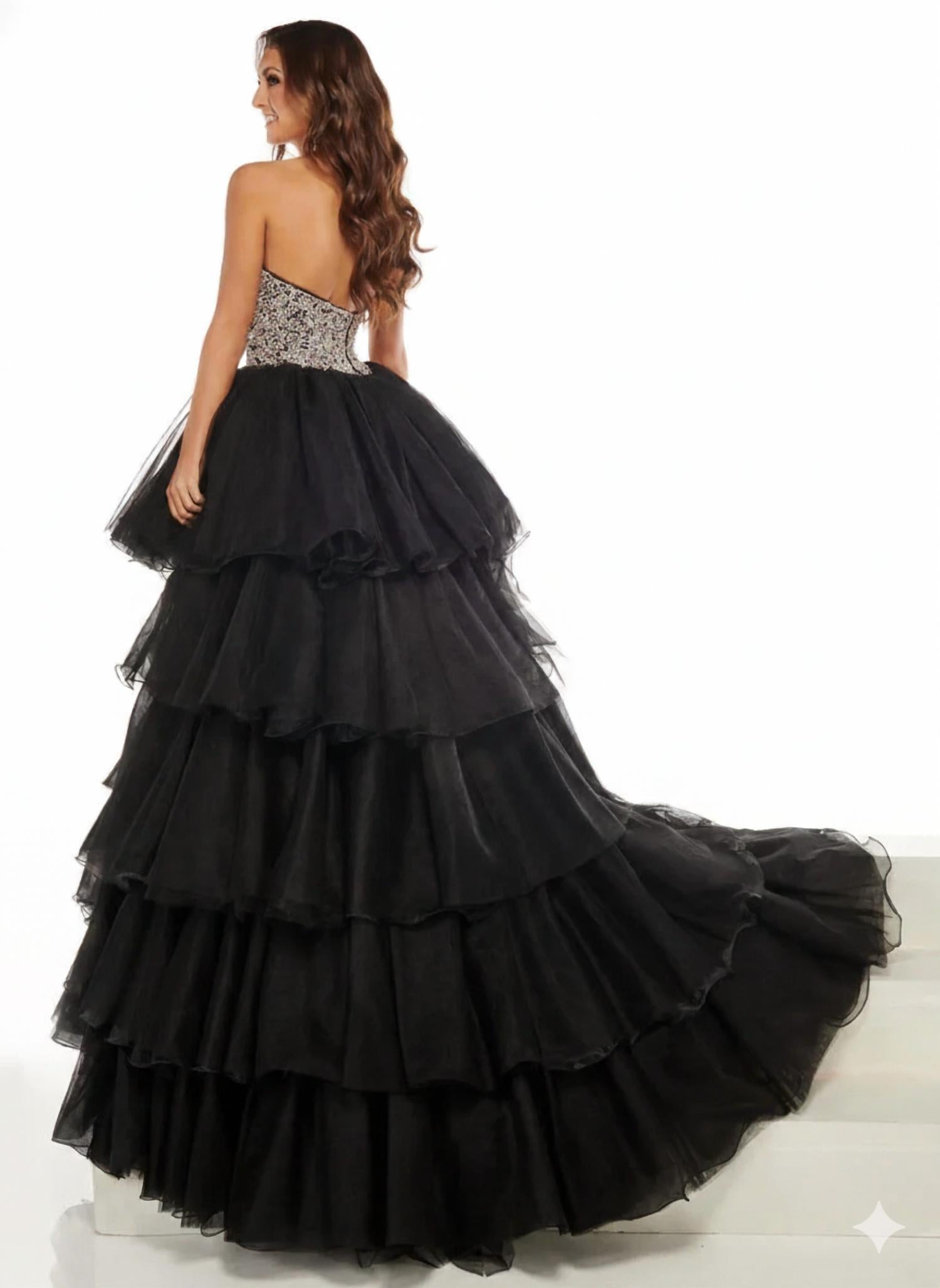 Rachel Allan - Strapless Hi-lo Gown