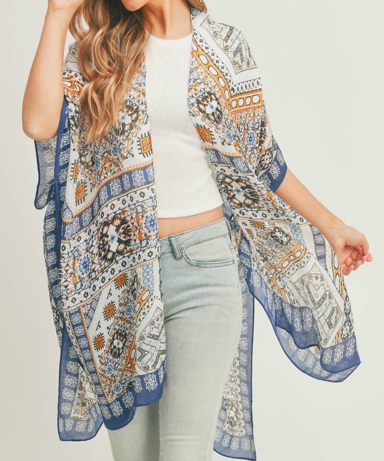 Anarchy Street - Boho Ornate Patchwork Lightweight Kimono Wrap