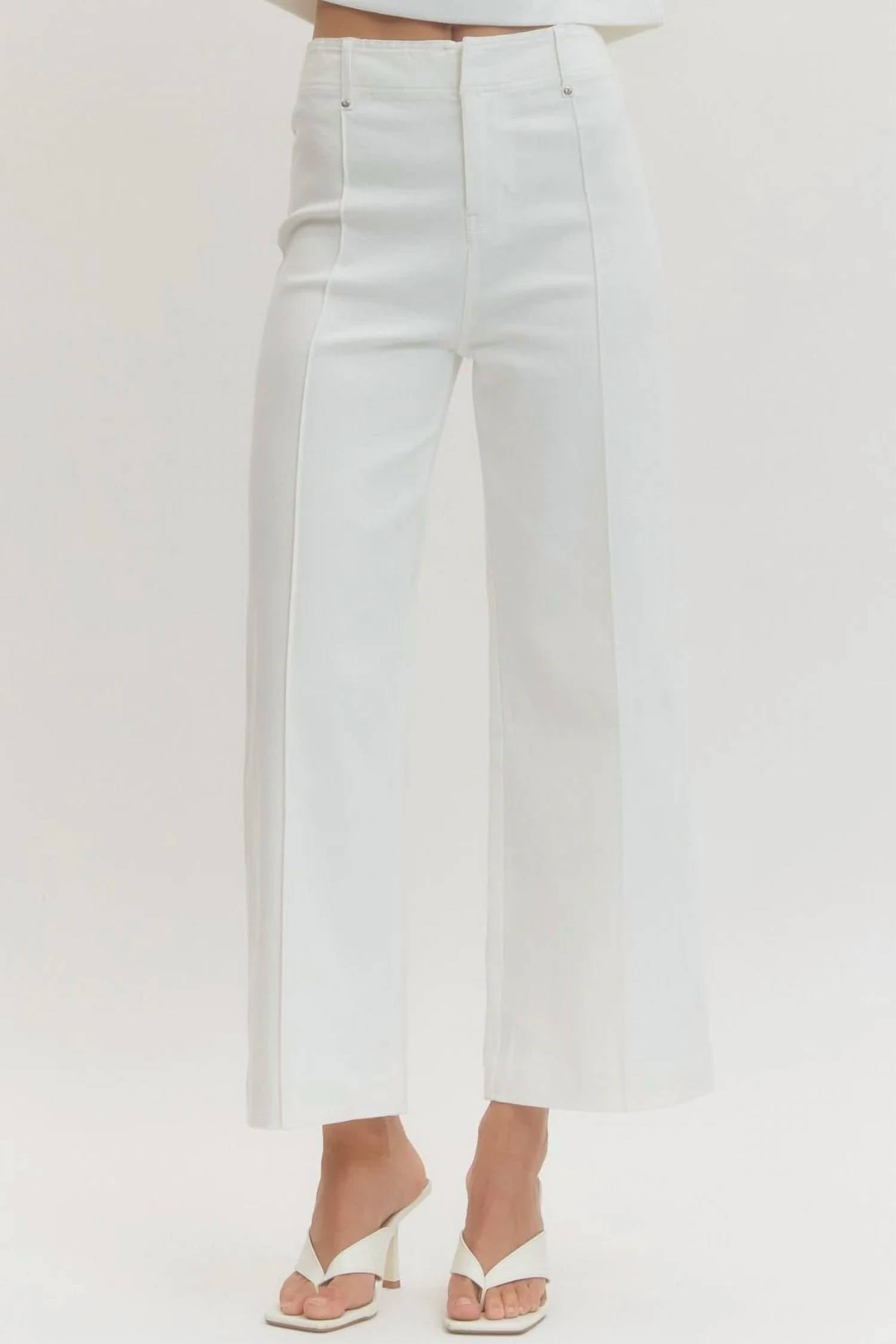Entro - Emma Wide Leg Seam Jeans