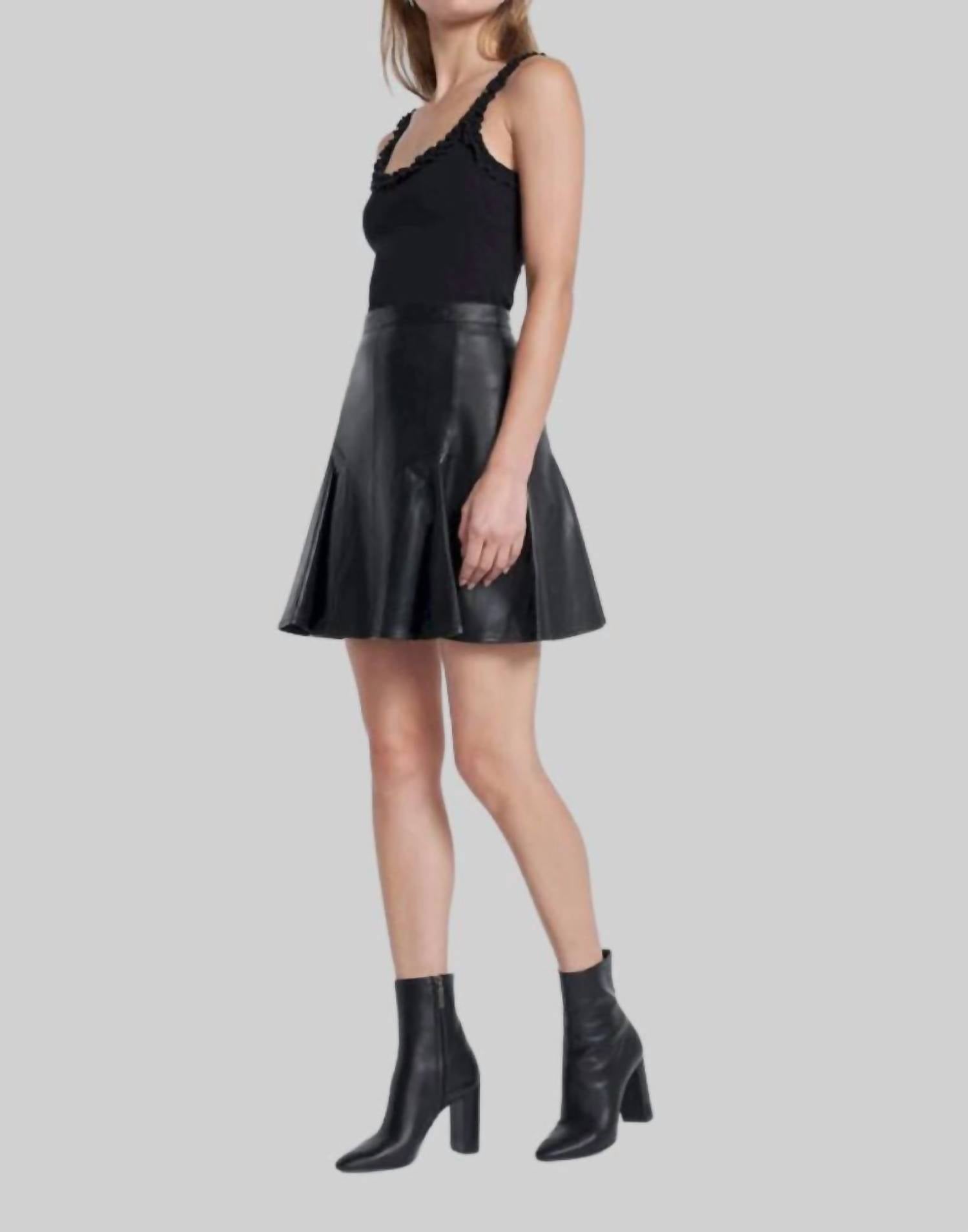 7 For All Mankind - Leather Mini Skirt