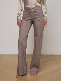 L'Agence - Clayton Coated Wide Leg Jean