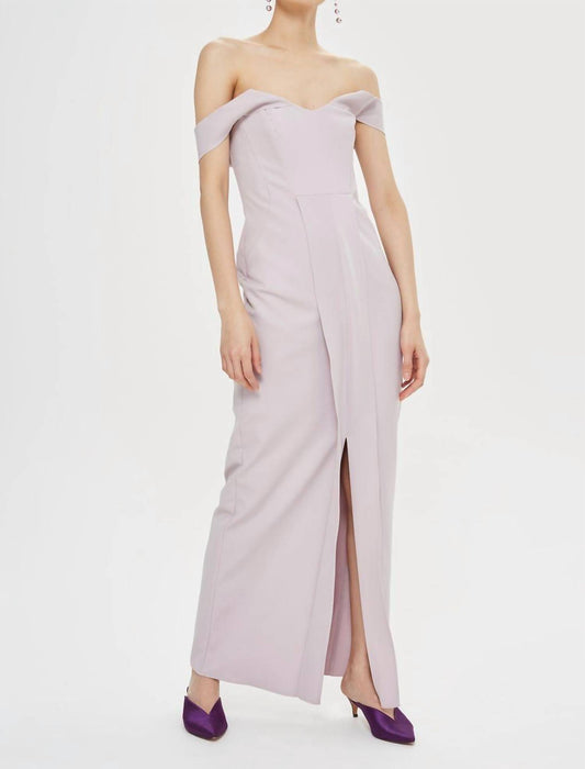 Topshop - Off the Shoulder Bandeau Front Slit Formal Dress