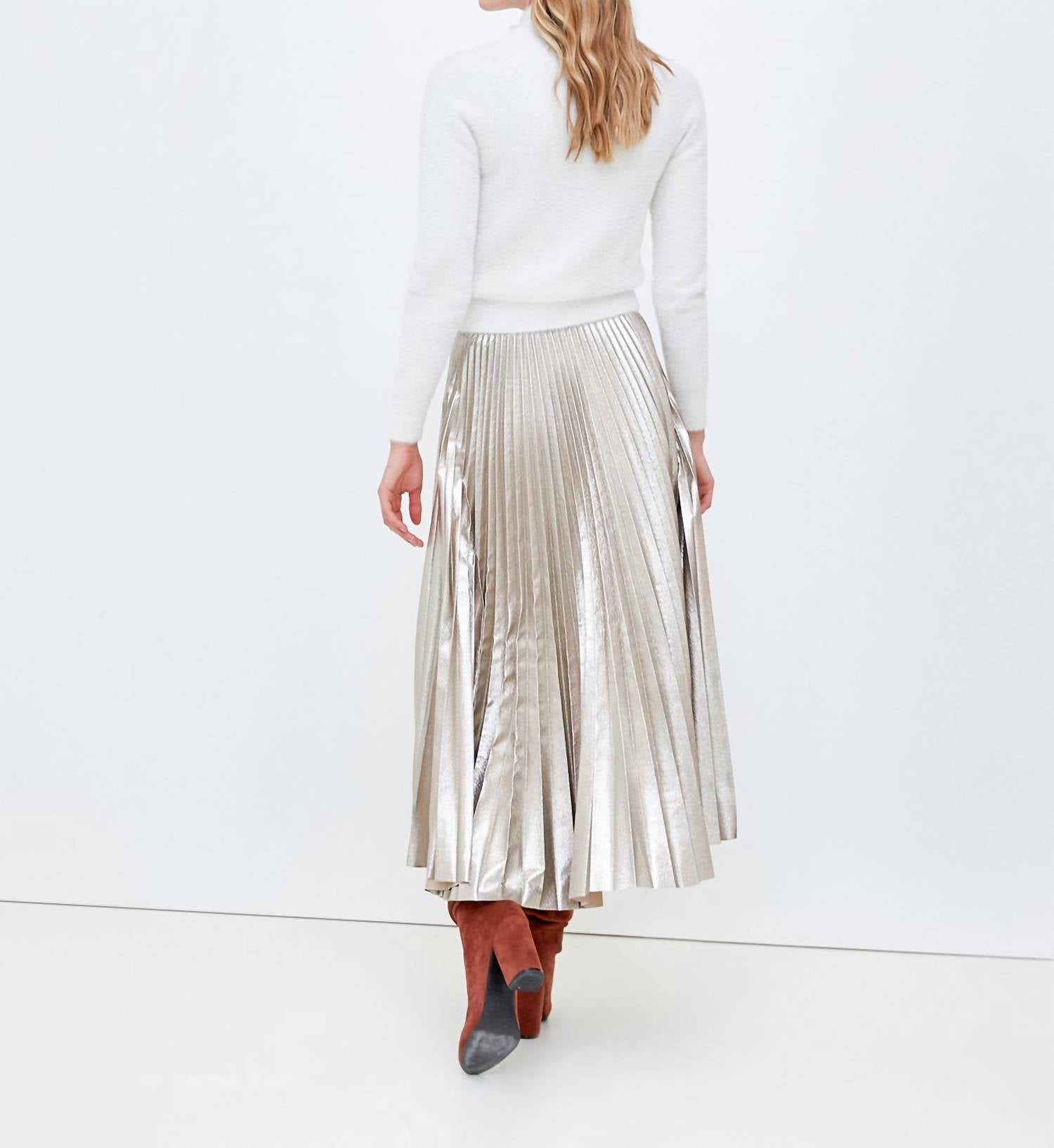 B.Yu - Laminated Pleated Skirt