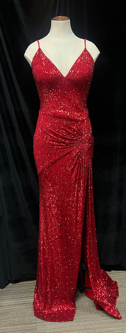 Jovani - Sequin V-Neck Prom Dress