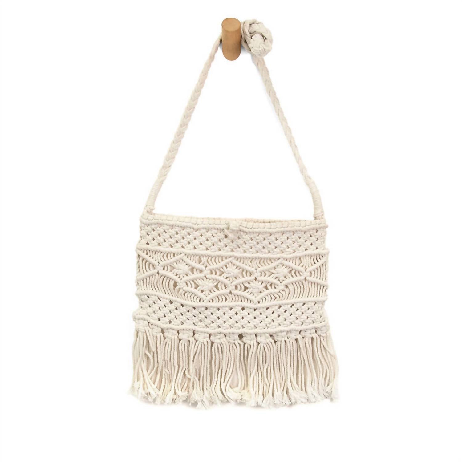 Joy Susan - Women's Macrame Fringe Crossbody Bag
