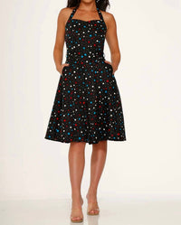 Orchid Bloom - Halter Swing Dress