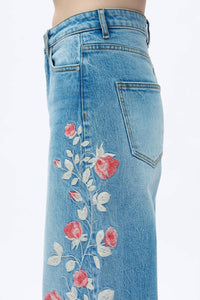 Bayeas - Tokio Embroidered Barrel Jeans