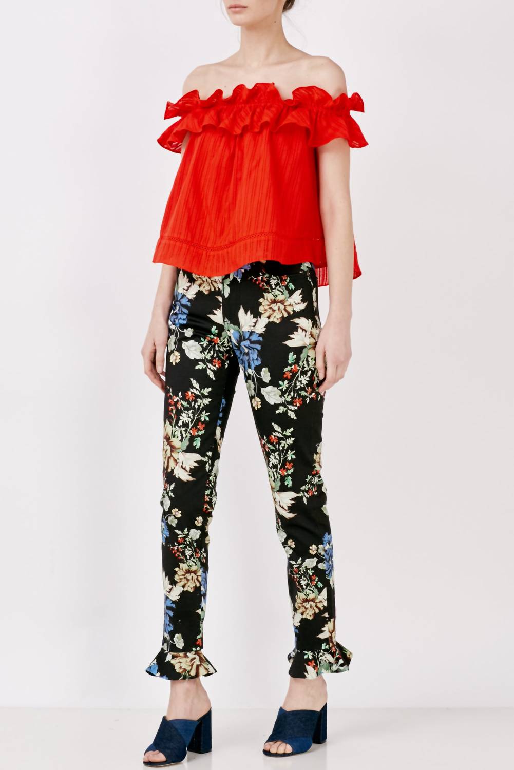 Nicholas - Women's Cotton Voile Sofia Ruffle Top
