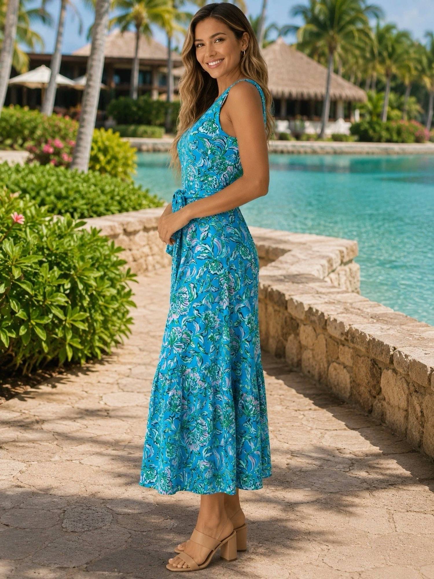 Lilly Pulitzer - Madsen V-neck Midi Dress
