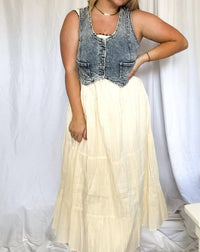 Risen - Chloe Crop Denim Vest