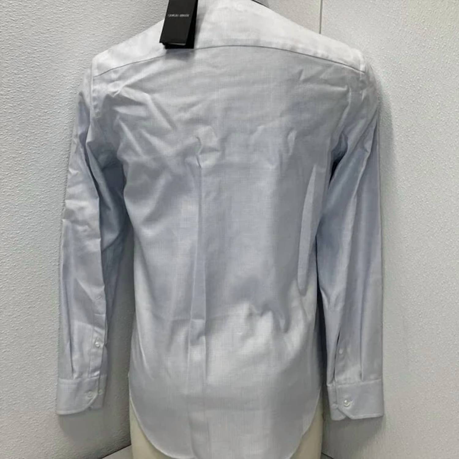 ARMANI Men's Long Sleeve Dress Shirt in blue - men's shirt - alternate view