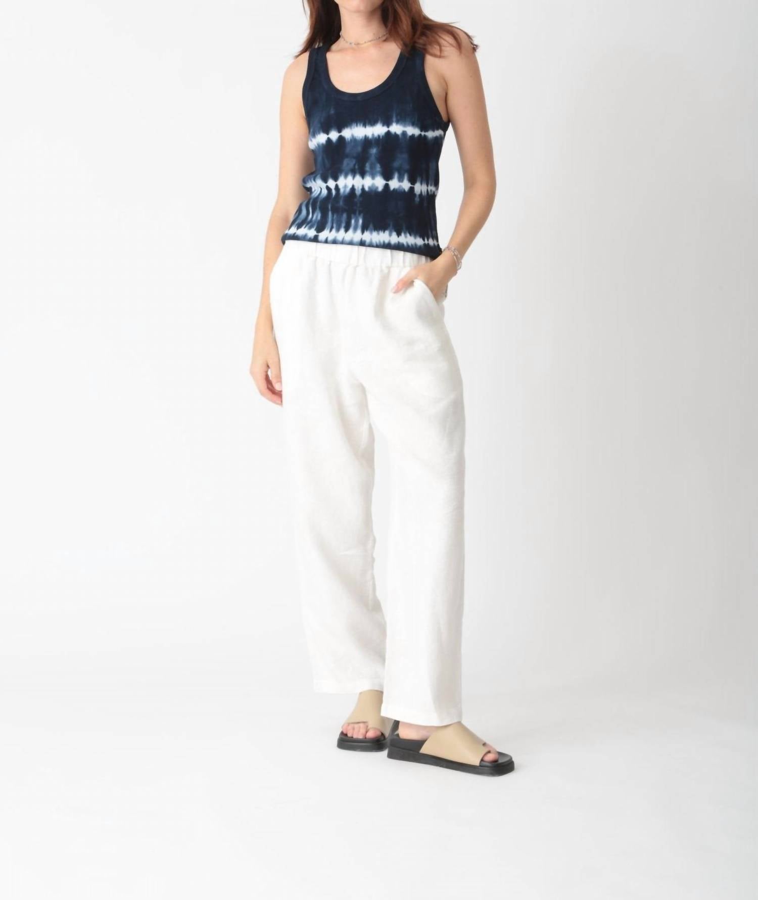 Electric & Rose - Tie-dye Linear Scoop Tank Top