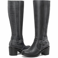 Mysoft - Women's Knee High Side Zip Boots