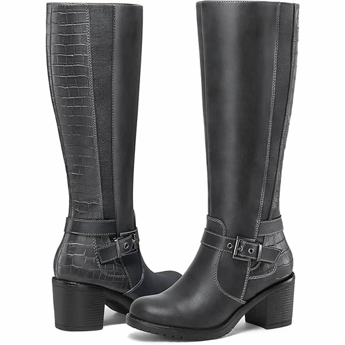 Mysoft - Women's Knee High Side Zip Boots