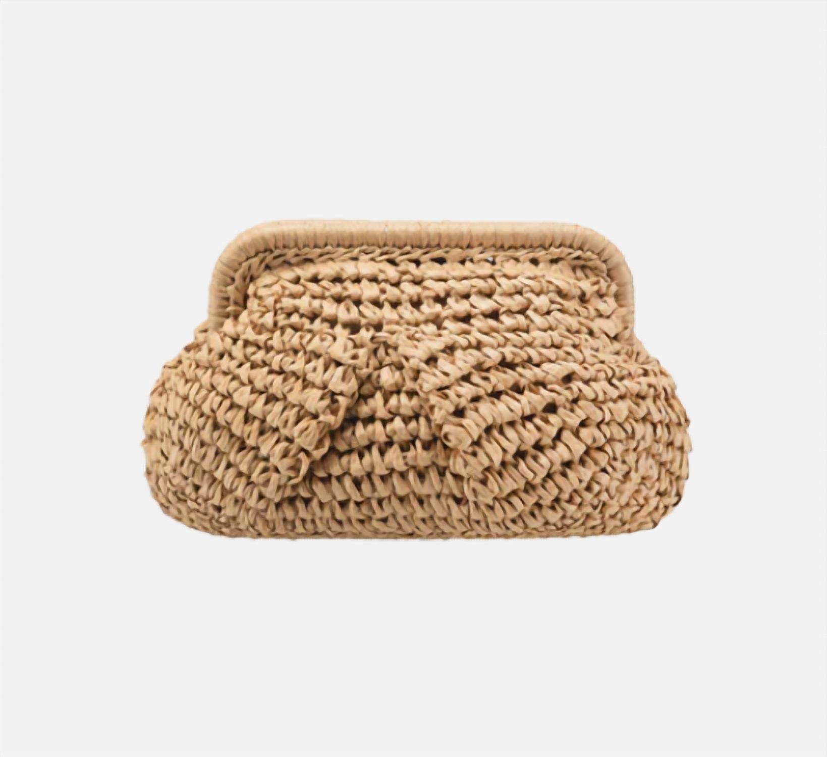 Luisa Cerano - Women's Braided Raffia Clutch Bag