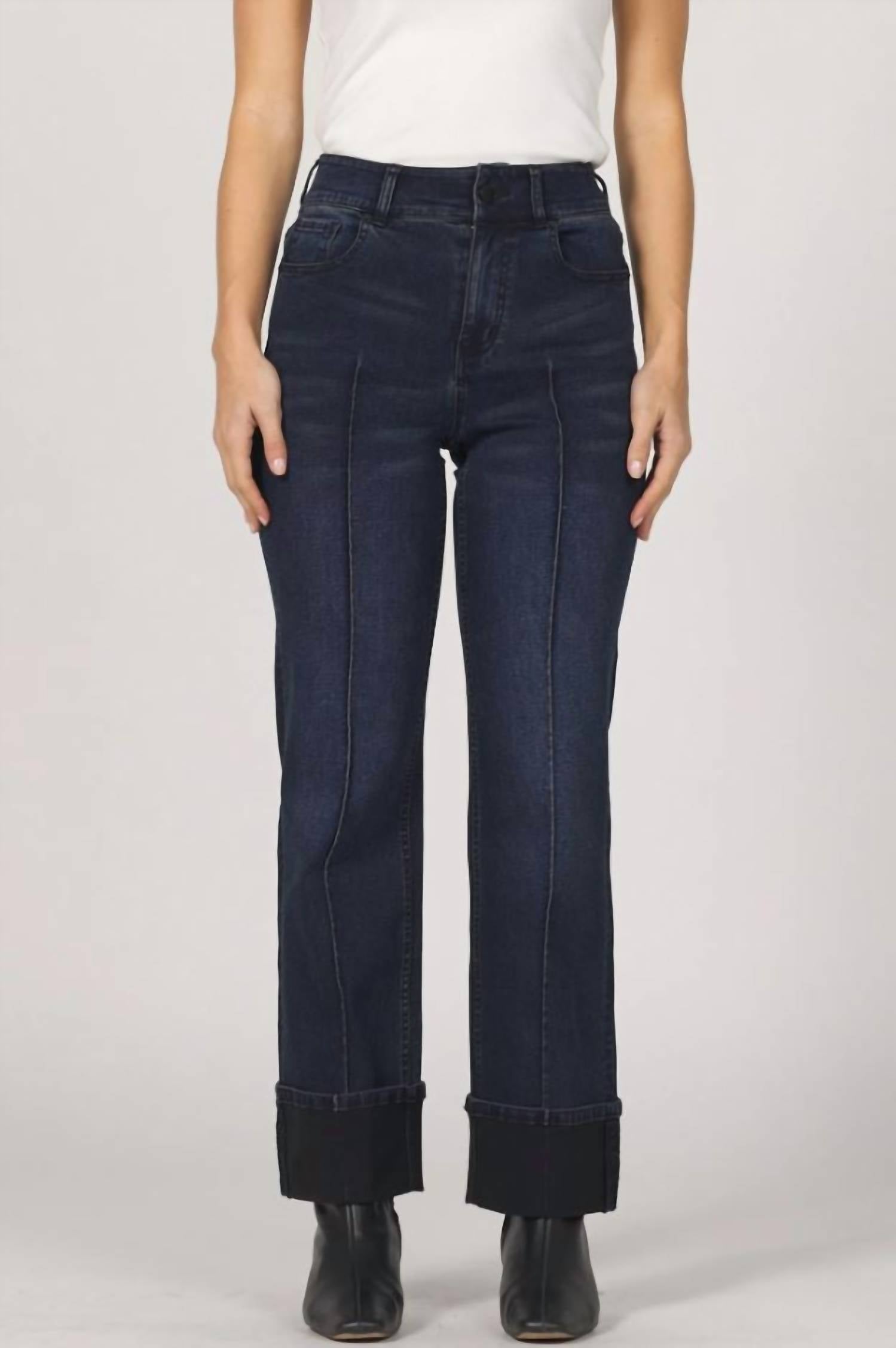 Dear John Denim - Holly Straight Leg Cuffed Jeans