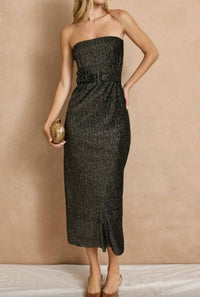 Dress Forum - Sparkle & Sleigh Strapless Satin Plisse Dress